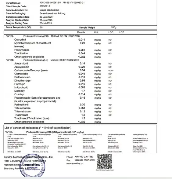 testing report for 