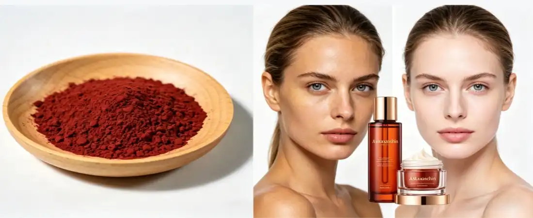 Application for astaxanthin powder for skin
