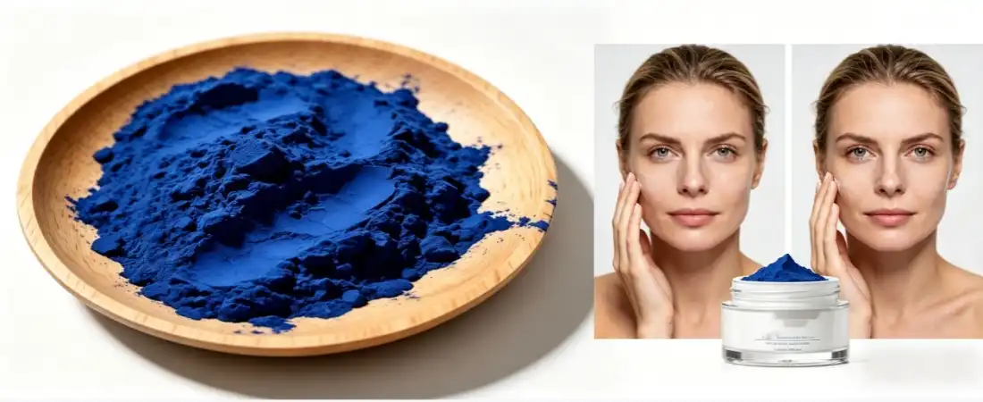 Ahk Copper Peptide Powder for skin care before and after