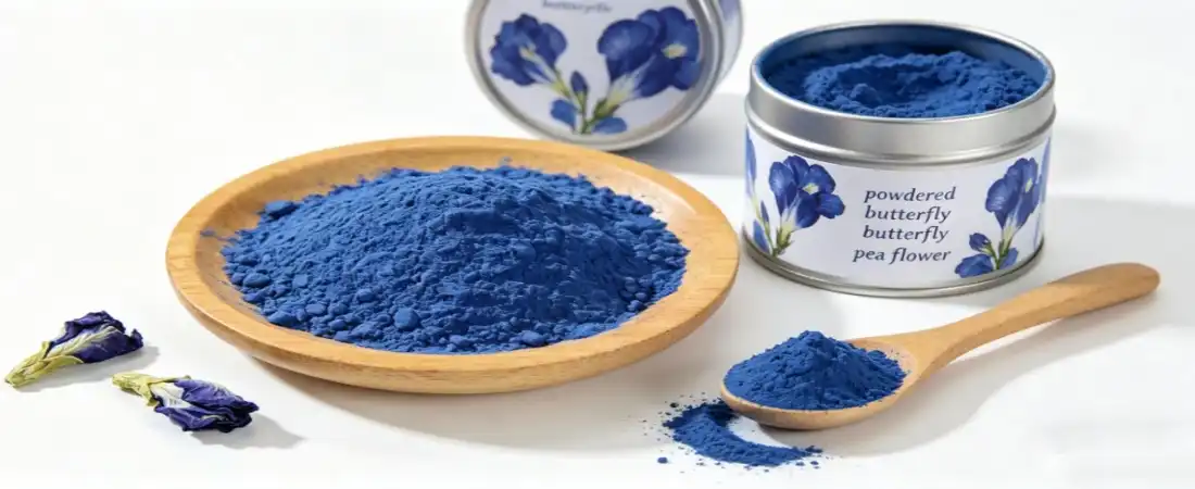Blue Matcha Butterfly Pea Flower Powder with OEM Packing Blue Matcha Butterfly Pea Flower Powder with OEM Packing