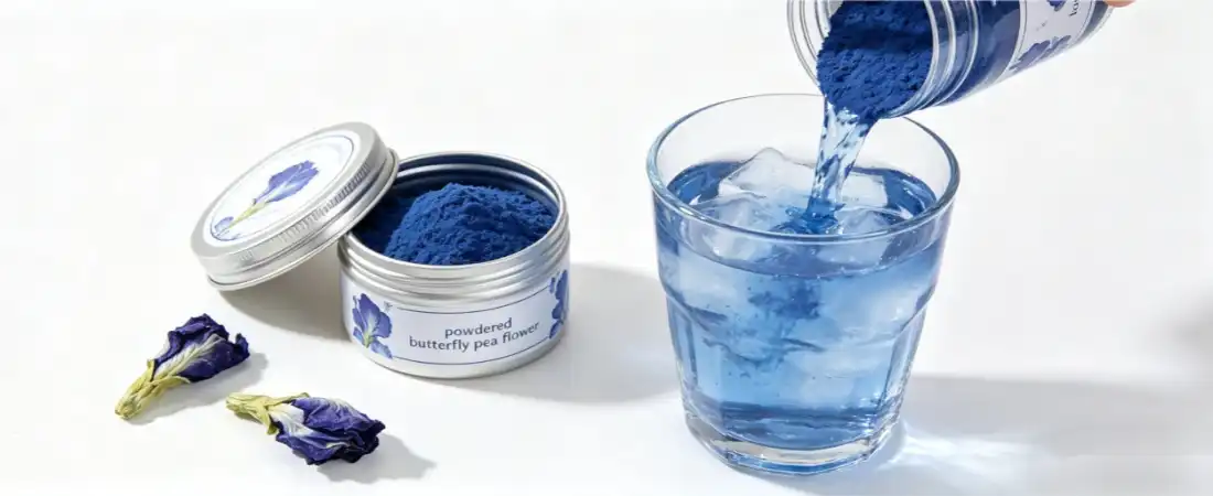 Blue Matcha Butterfly Pea Flower Powder for Drinks