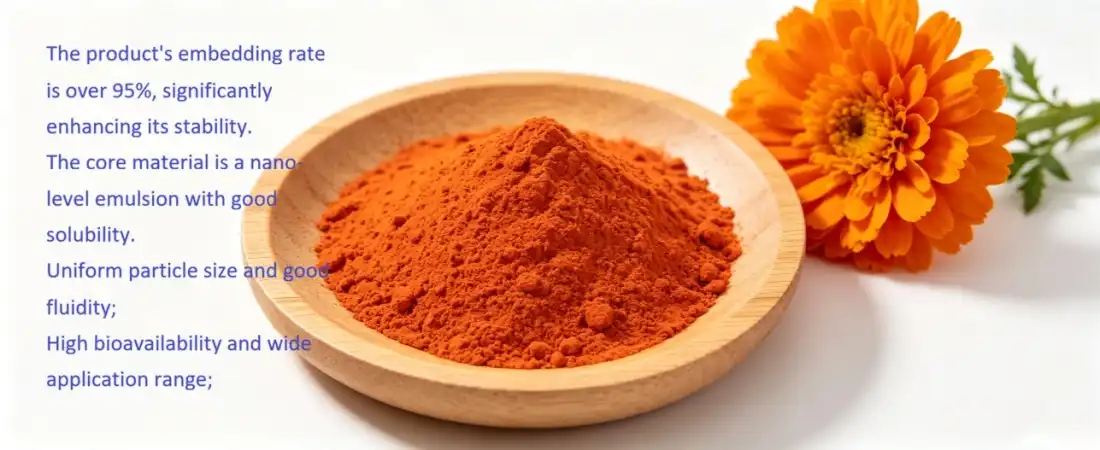 benefit for microencapsulated lutein powder 