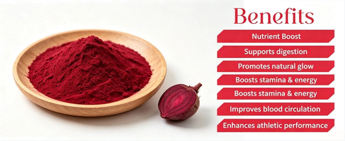 function for Beetroot red color powder