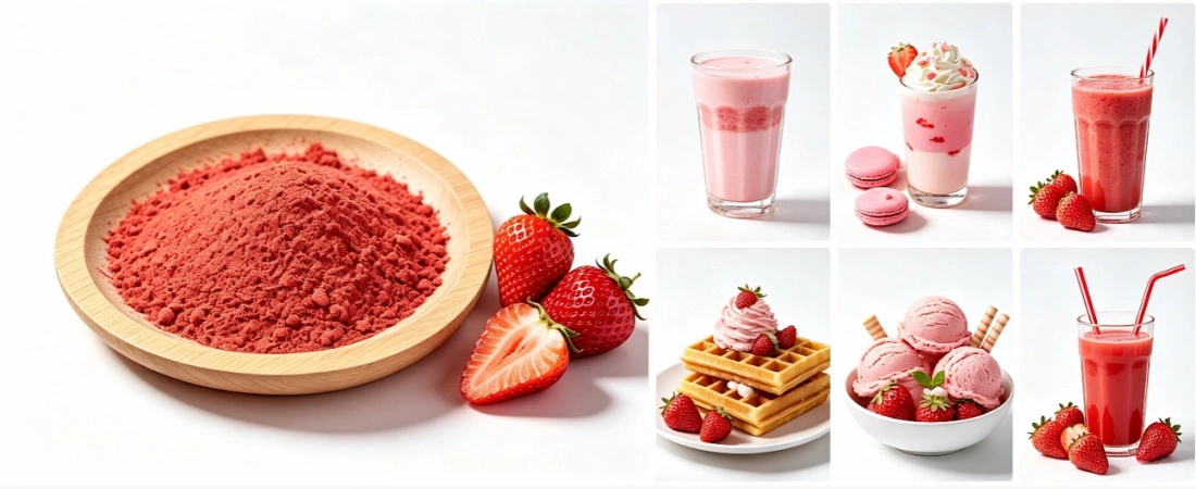 application for Freeze Dried Strawberry Powder Bulk