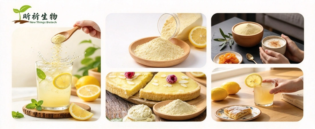application for lemon fruit powder 